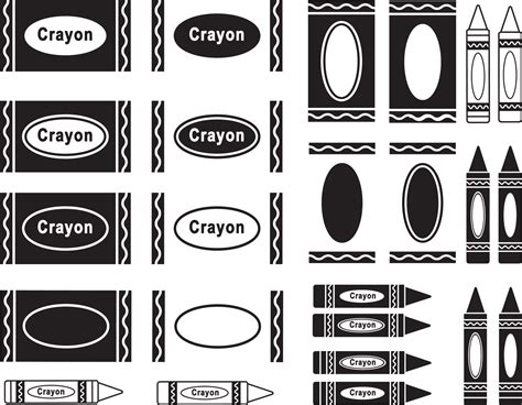 Crayon Wrapper SVG, Crayon label SVG, Crayon SVG Svg, Dxf, Png, Eps ...