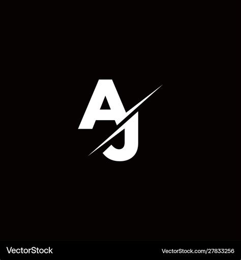 Aj logo letter monogram slash with modern logo Vector Image