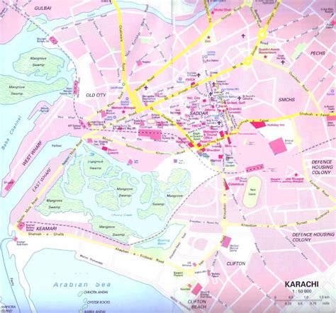 Map of Karachi Pakistan - Free Printable Maps