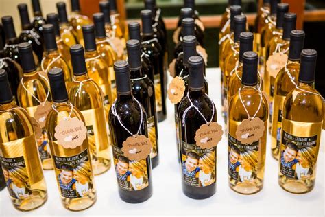 Personalized Wine-Bottle Wedding Favors