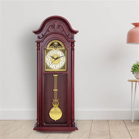 Grandfather Series Rhythmic Pendulum Clock - GF - 167 Rose Wood - Orpat ...