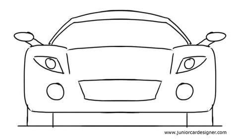 Front View Of Car Drawing Easy - Drawing Word Searches