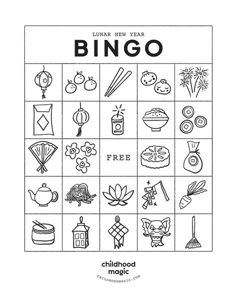 Lunar New Year Bingo - Childhood Magic