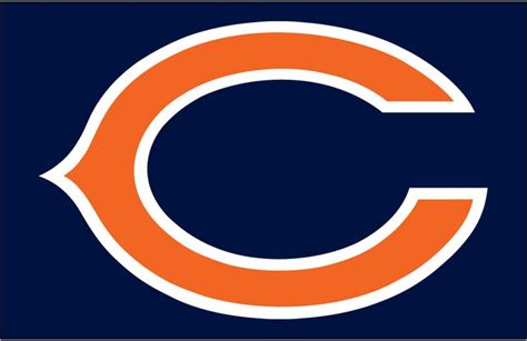 Chicago Bears Primary Dark Logo (1974-Pres) - An orange wishbone C with ...