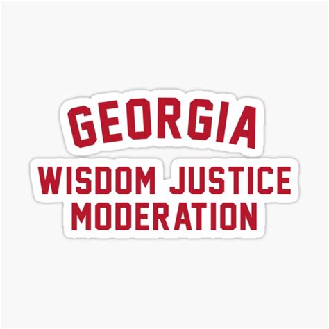 "The Georgia Motto (State Motto of Georgia)" Sticker by franklinprintco ...