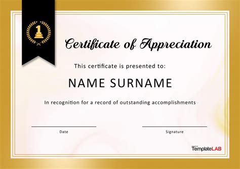 Certificate Of Appreciation Wording For Employees