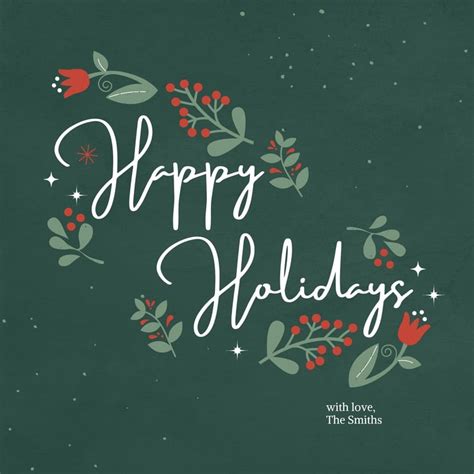 Free and customizable happy holidays templates