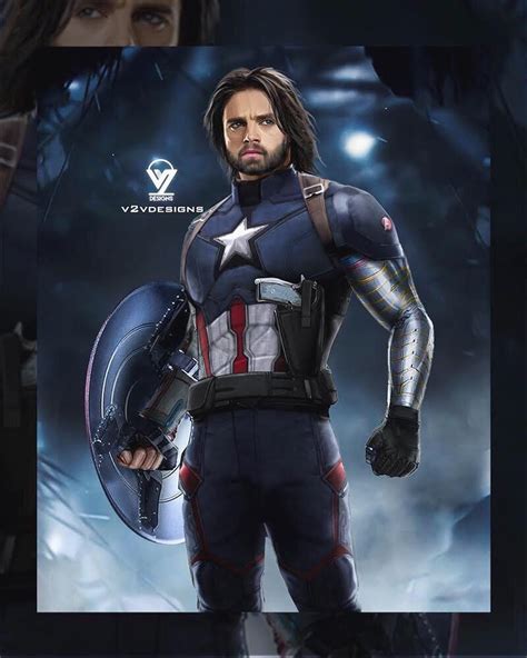 Bucky as captain America concept art by @v2vdesigns : r/marvelstudios