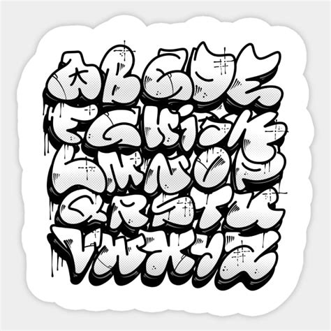 Graffiti Alphabet - Graffiti Alphabet - Sticker | TeePublic