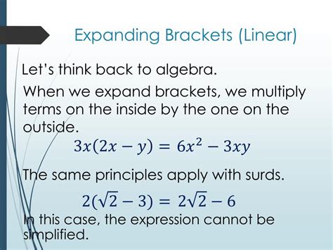 PPT - Expanding Brackets with Surds and Fractions PowerPoint ...