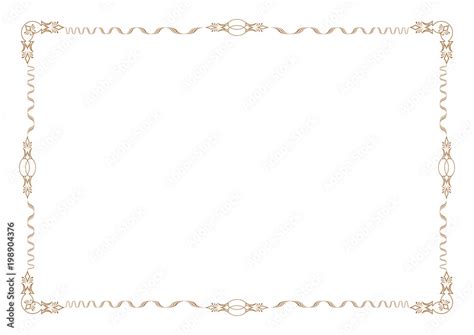 3 Stripes style gold border & frame blank for certificate Stock Vector ...