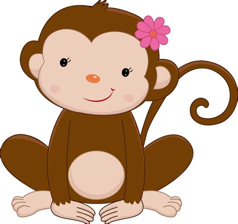 Mommy Clipart Baby Monkey Jungle Safari Animals Png Transparent Png ...