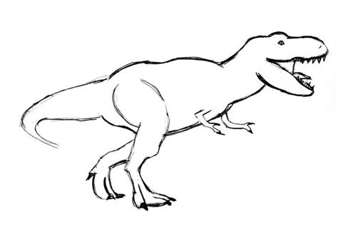 T-Rex Drawing Step By Step - Art Starts | T-rex drawing, Dinosaur ...