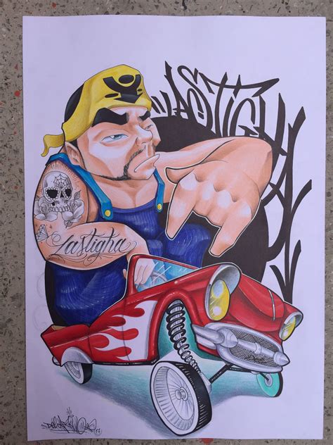 Lowrider gângster, graffiti Lastigha Iu laik Del Arkivo | Doodle art ...