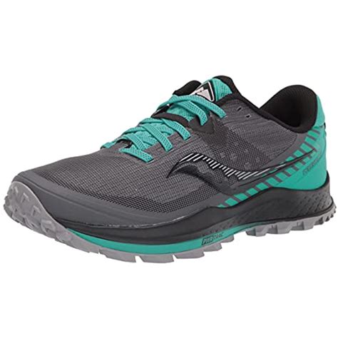 Saucony Women's Peregrine 11 Trail Running Shoe, SHADOW/JADE, 8 ...