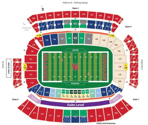 Houston releases new football stadium seating chart