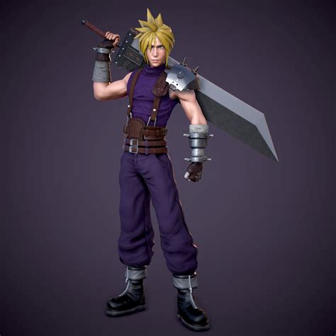 Cloud Strife - Final Fantasy 7 Fan Art — polycount