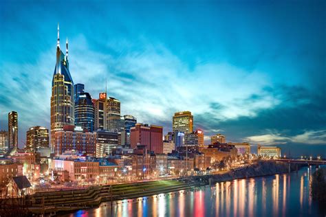 Nashville Tennessee Skyline Downtown Photography Landmark Canvas Metal ...