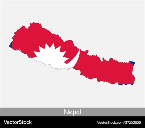 Nepal map flag Royalty Free Vector Image - VectorStock