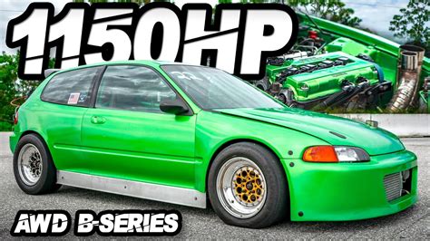 1150HP AWD B-series “The Hulk” Honda Civic + Sleeper 2JZ Swap Cressida ...