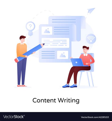 Content writing Royalty Free Vector Image - VectorStock