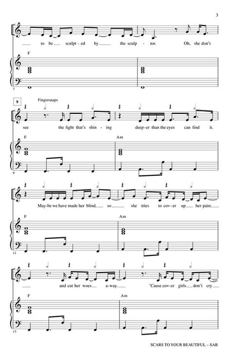 Scars To Your Beautiful Sheet Music by Alessia Cara (SKU: 00233489 ...