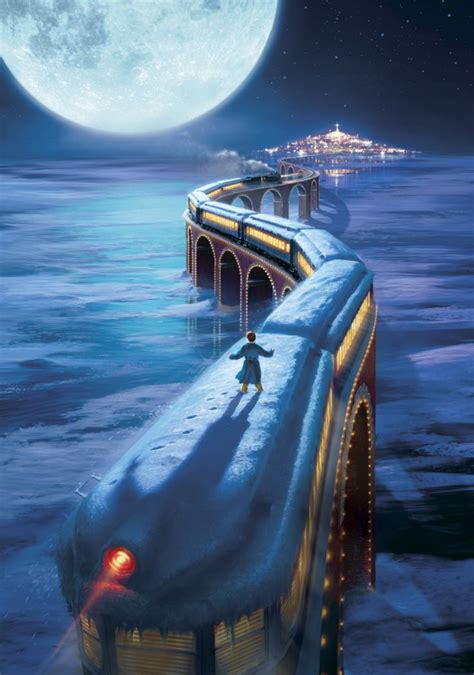 The Polar Express Fanart | Train Traveling in Snow | Christmas Wallpaper