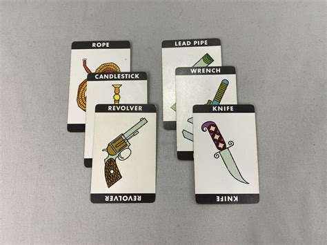 Clue Weapon Cards