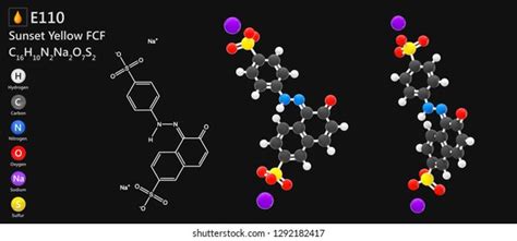 Food Additive E102 Colour Lemon Yellow Stock Illustration 1039247113 ...