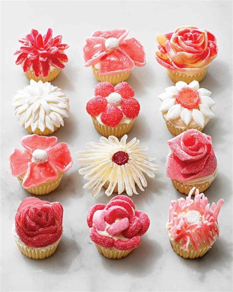 Candy Flower Cupcakes -- No Piping Required | Martha Stewart