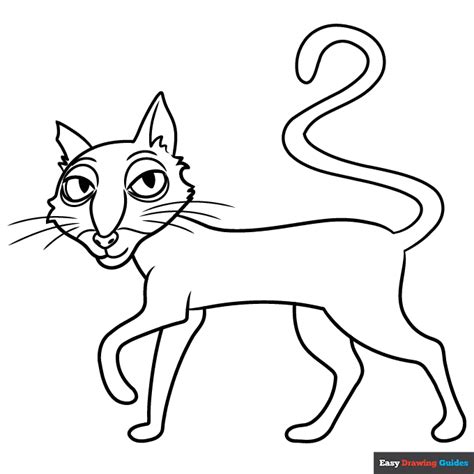 Cat from Coraline Coloring Page | Easy Drawing Guides