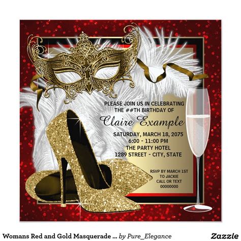 Create your own Invitation | Zazzle.com | Masquerade invitations ...