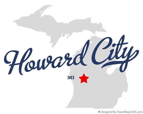 Map of Howard City, MI, Michigan