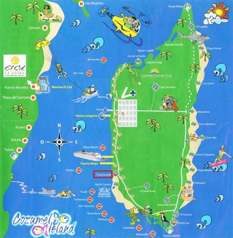 Large Cozumel Maps for Free Download and Print | High-Resolution and ...