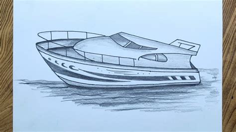 Speed boat drawing easily/ How to draw speed boat step by step easy ...