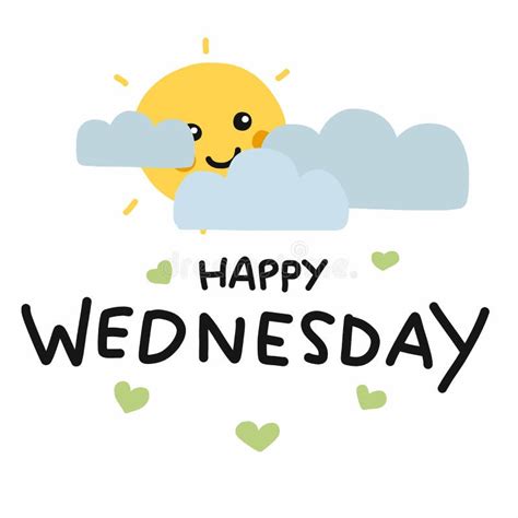 Happy Wednesday Cartoon Text Clipart Stock Illustration - Illustration ...