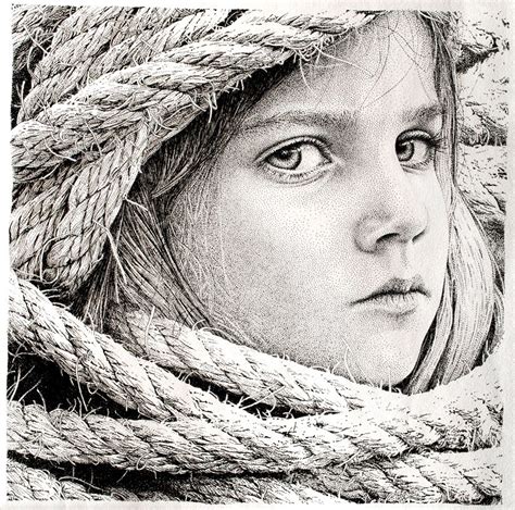 Restraints 2 on Behance | Stippling art, Pointalism art, Pointillism