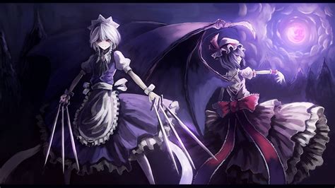 Wallpaper Flandre Scarlet Remilia Scarlet Touhou Wings