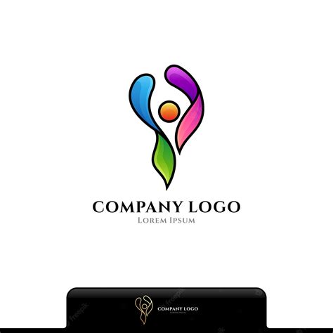 Premium Vector | Human colorful logo isolated on white