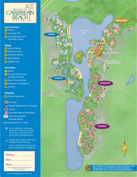 PHOTOS - New guide map for Disney's Caribbean Beach Resort | Reisen