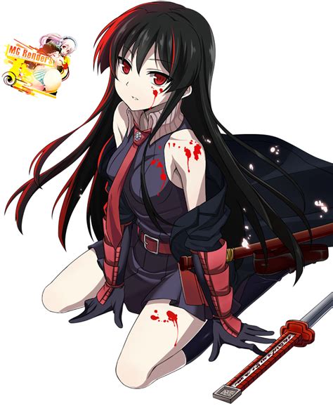 Akame Ga Kill! - Akame Render - Anime - PNG Image without background