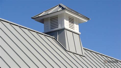 Gray aluminum cupola on metal roof - Riverside, Boston MA