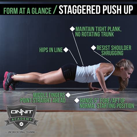 Form at a Glance: Staggered Push Ups | Onnit Academy