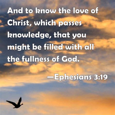 Ephesians 3:19 And to know the love of Christ, which passes knowledge ...