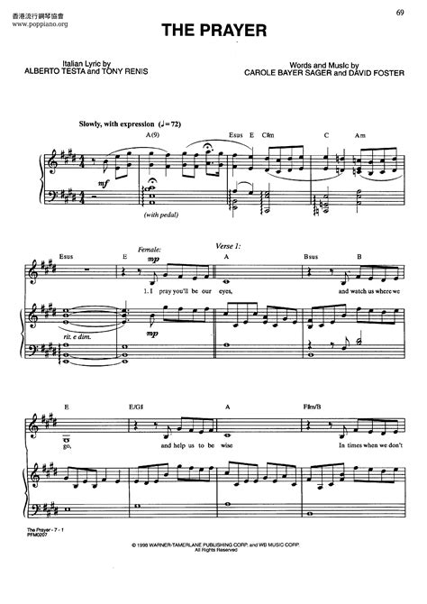 Andrea Bocelli, Celine Dion-The Prayer Sheet Music pdf, - Free Score ...