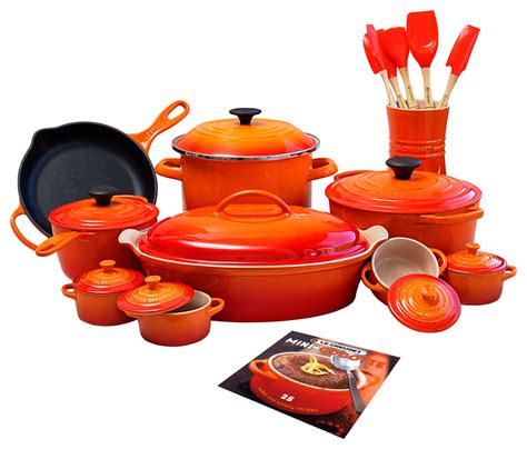 Le Creuset 24 Piece Starter Cookware Set With French Oven - Traditional ...