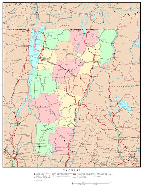 Vermont Map With Counties | Images and Photos finder