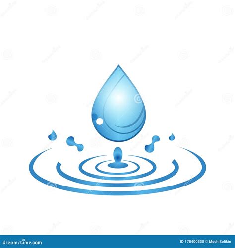 Water Drop Logo. Water Droplet Icon Stock Vector - Illustration of ...