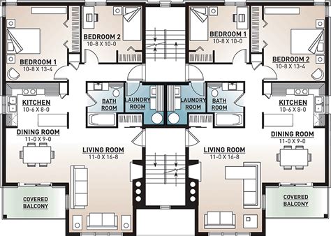 Multi-Family Plan 64952 at FamilyHomePlans.com