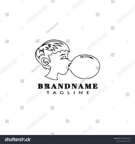 Bubble Gum Logo Cartoon Icon Template Stock Vector (Royalty Free ...